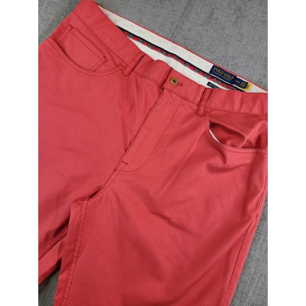 Polo Golf Ralph Lauren Pants Mens Pink Chino Athletic Stretch - 34x32 (34X28.5)